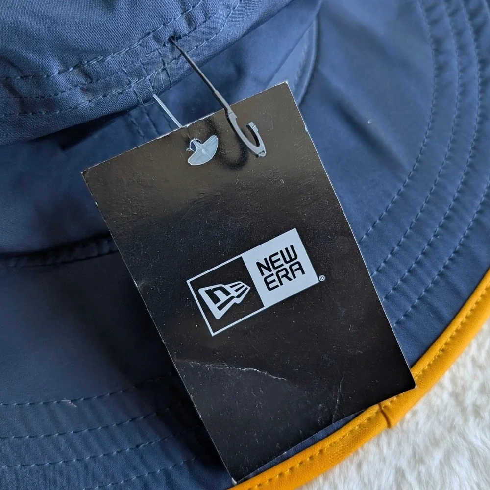 The Open Championship New Era Golf Sun Hat Navy Blue Yellow OneSize NWT
